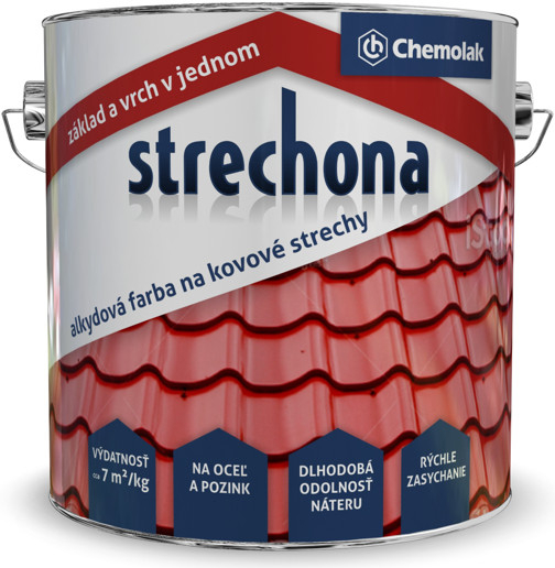 Chemolak Strechona 2v1 kvalitná farba na strechu 0840 červenohnedá 10 Kg od  94,1 € - Heureka.sk