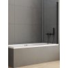 New Trendy New Soleo Black vaňová zástena 90 cm jednodielny čierna matné/číre sklo P-0040