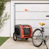 vidaXL Cyklovozík pre zvieratá, oranžovo sivý, oxfordská látka, železo 93837
