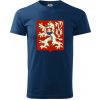 Znak ČSR - Československá republika (1948–1960) - Klasické pánske tričko vyššej gramáže - M ( Polnočná modrá )