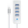 Orico USB-C 4x USB-A 3.1 USB hub biely