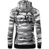 EKG volejbalistky - Mikina dámska trendy zipper s kapucňou - S ( Šedý maskáč )