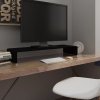 TV stolek / podstavec na monitor sklo černý 90x30x13 cm Černý 244138