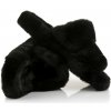 PAPUČE KARL LAGERFELD HYPNOS DOUBLE STRAP SLIP ON BLACK SYNTH FUR