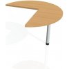 HOBIS Doplnkový stôl Cross, pravý, 100x75,5x(60x60) cm, buk/kov