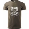 Indian Motorycle Club - Klasické pánske tričko vyššej gramáže - M ( Army )