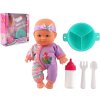Teddies Bábika bábätko 20cm pevné telo s doplnkami