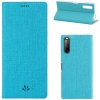 Peňaženkové Denim puzdro na Sony Xperia L4 - Blue