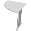 Hobis Doplnkový stôl Flex, ľavý, 80x75,5x80 cm, biela/kov