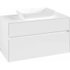 VILLEROY & BOCH Collaro závesná skrinka pod umývadlo na dosku (umývadlo v strede), 2 zásuvky, 1000 x 500 x 548 mm, White Matt, C10900MS