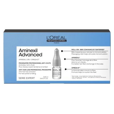 L'Oréal Professionnel Serie Expert Aminexil Advanced Professional Programme 10 x 6 ml - Kúra pre zvýšenie hustoty a posilnenie vlasov