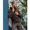 ARDON 3DBREATHE / Funkčná mikina na zips s kapucňou - melange hnedá XXXL
