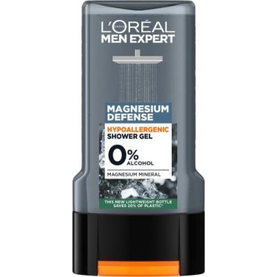 L'Oréal Paris Men Expert Magnesium Defence Shower Gel hydratačný sprchovací gél na telo, tvár aj vlasy 300 ml pre mužov