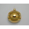 ORNEX Vianočná ozdoba sklenená guľa zlatá s pruhmi pr. 7 cm