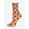 Marilyn Štýlové tenké ponožky s bodkami FORTE BIG DOTS Béžová