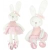 Plyšový maskot králik v ružových šatách 42cm biela