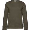 B&C | QUEEN Crew Neck, Dámska mikina, hnedá khaki, XS