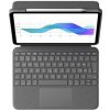 Logitech Folio Touch - Klávesnice a pouzdro - s trackpad - podsvícená - Apple Smart connector - QWERTZ - švýcarská - oxfordská šedá - pro Apple 10.9-inch iPad Air (4. generace, 5. generace)