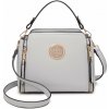 Miss Lulu Kabelka - Veridia, eko kožená s crossbody popruhom, šedá