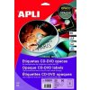 Etikety, na CD DVD, A4, matné, APLI Mega