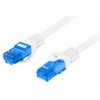 Patchcord kat.6A S/FTP LSZH CCA 1m biely Fluke Passed Lanberg