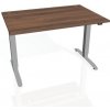 Pracovný stôl Motion, ZO, 2S, 180x70,5-120,5x80 cm, orech/sivá