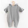 Dojčenská kombinéza s kapucňou New Baby Frosty grey - 56 (0-3m)