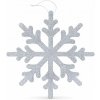 DECOLED Vianočná ozdoba snehová vločka IV, priemer 40 cm, strieborná, preglejka, vonkajšia