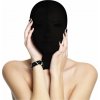 Shots Ouch! Black & White Subjugation Mask Allows Just a Hint of Light, čierna spandexová kukla
