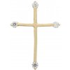 Zlatý prívesok so zirkónmi krížik 8007 (585/1000) 0.25 g