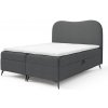 Manželská boxspring posteľ s úložným priestorom Ambra 200x200 - sivá