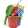 Vedierko sitko lopatka kupecká lopatka hrabličky plast v sieťke 20x28x12cm 12m+