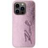 Karl Lagerfeld Wrinkled Signature Logo metalický kryt pre iPhone 15 Pro Max - ružový 3666339255619 - možnosť vrátiť tovar ZADARMO do 30tich dní