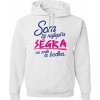 Fajntričko Mikina - Najlepšia ségra a bodka, Farba biela, Strih/ Variant Pánsky/UNISEX