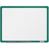 Biela magnetická popisovacia tabuľa boardOK, 600 x 450 mm, zelený rám