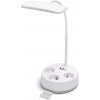 Aigostar B.V. | Aigostar - LED Stmievateľná stolná lampa so zásuvkami a USB LED/4,6W/230V biela | AI2023