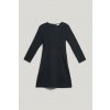 ŠATY GANT FIT AND FLARE JERSEY DRESS BLACK