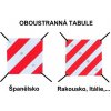 Reflexná tabuľa OBOJSTRANNÁ komorová - označenie nákladu EU/Španielsko 50x50cm, sťahovacie pásky