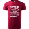 1976 v kocke - Klasické pánske tričko vyššej gramáže - 2XL ( Marlboro červená )