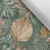 Takoy Látka s potlačou nepremokavý polyester TD / NS Oasis zlato zelené listy zelená-NS-7023