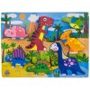 Dřevěné zábavné puzzle vkládací, 35x22,5cm - Dinosauři (91108901)