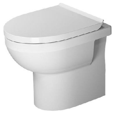 Duravit DuraStyle Basic - Stojace WC so sedadlom SoftClose, zadný odpad, Rimless, alpská biela 41840900A1