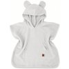 Baby Nellys Detské mušelínové pončo lux s kapucňou Teddy rýchloschnúci šedé