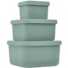 KikkaBoo Sada boxů na svačinu 3 ks Platinum Silicone Sage
