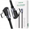 Ugreen US323 USB-C to USB-C Angled, PD, 3A 60W, 2m, černý