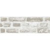 Vinylové bordúry na stenu L72807, rozmer 17,6 cm x 5 m, tehly sivo-hnedé, Ugépa