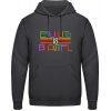 AWDis Hoodie Mikina Nápis Rovnosť je krásna Uhoľná čierna