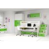 Multifunkčná poschodová posteľ MAX 1 - 200x80cm - Biely - Zelený (3x posteľ + stôl)