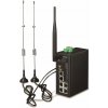 Planet IoT/M2M průmyslová brána, 1xWAN+3xLAN 1Gb, 2xLTE, WiFi ac, 3xCOM, I/O, DIN, IP30, -35/+75C, 9-36 ICG-2510W-LTE-EU