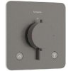 Hansgrohe Ecostat Comfort Q - Termostatická batéria pod omietku, na 2 spotrebiče, kefovaný čierny chróm 33713340